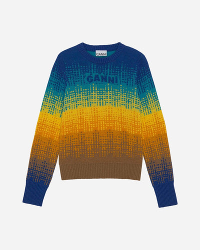 Graphic O-neck Pullover - Cloisonne - Munk Store