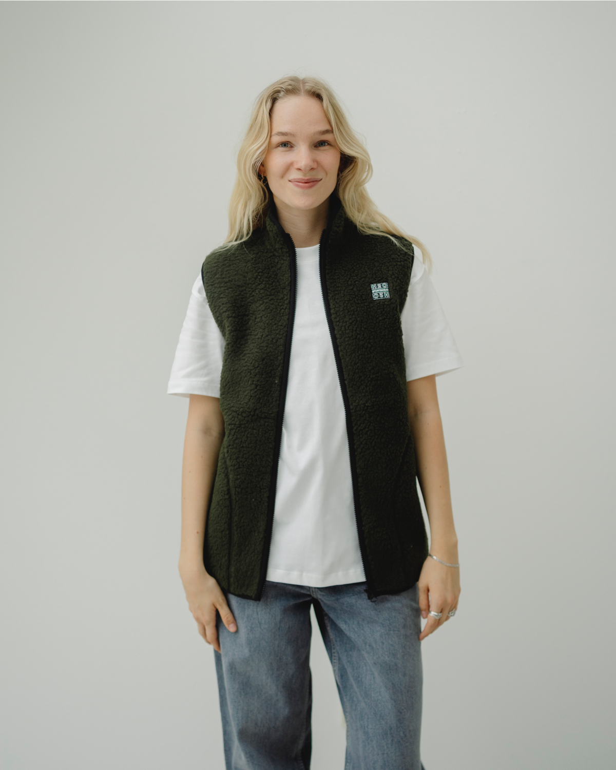 Langli Pile Waist Coat - Army