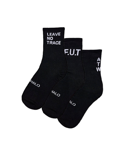 Halo Cotton Socks - Black