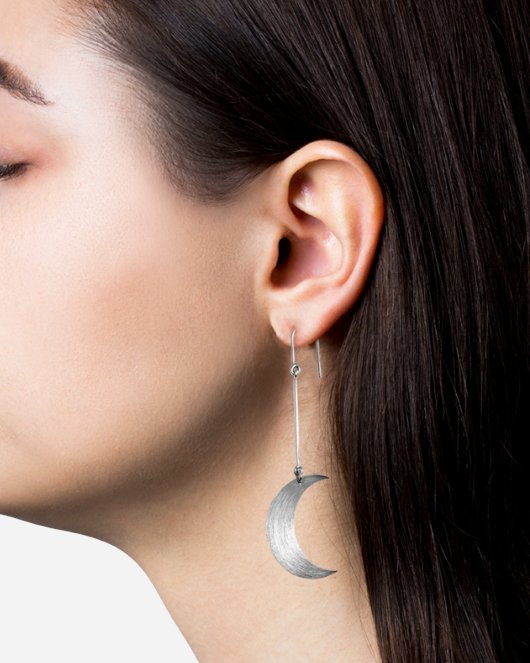 Half Moon Earring - Silver - Munk Store