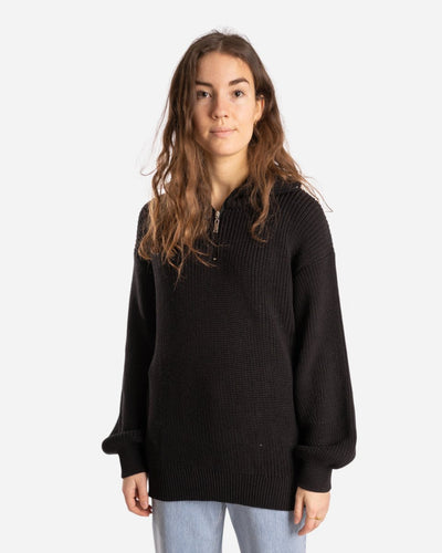 Half Zip Sweater - Black - Munk Store