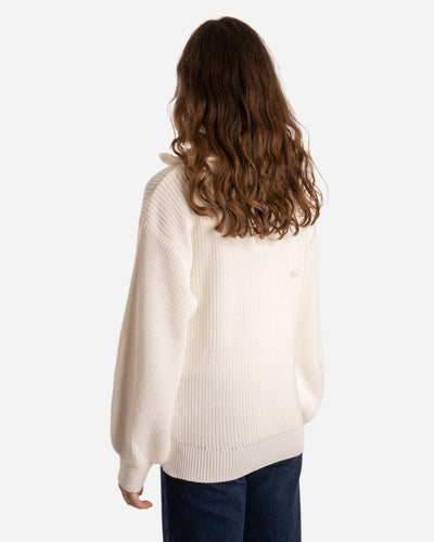 Half Zip Sweater - White - Munk Store