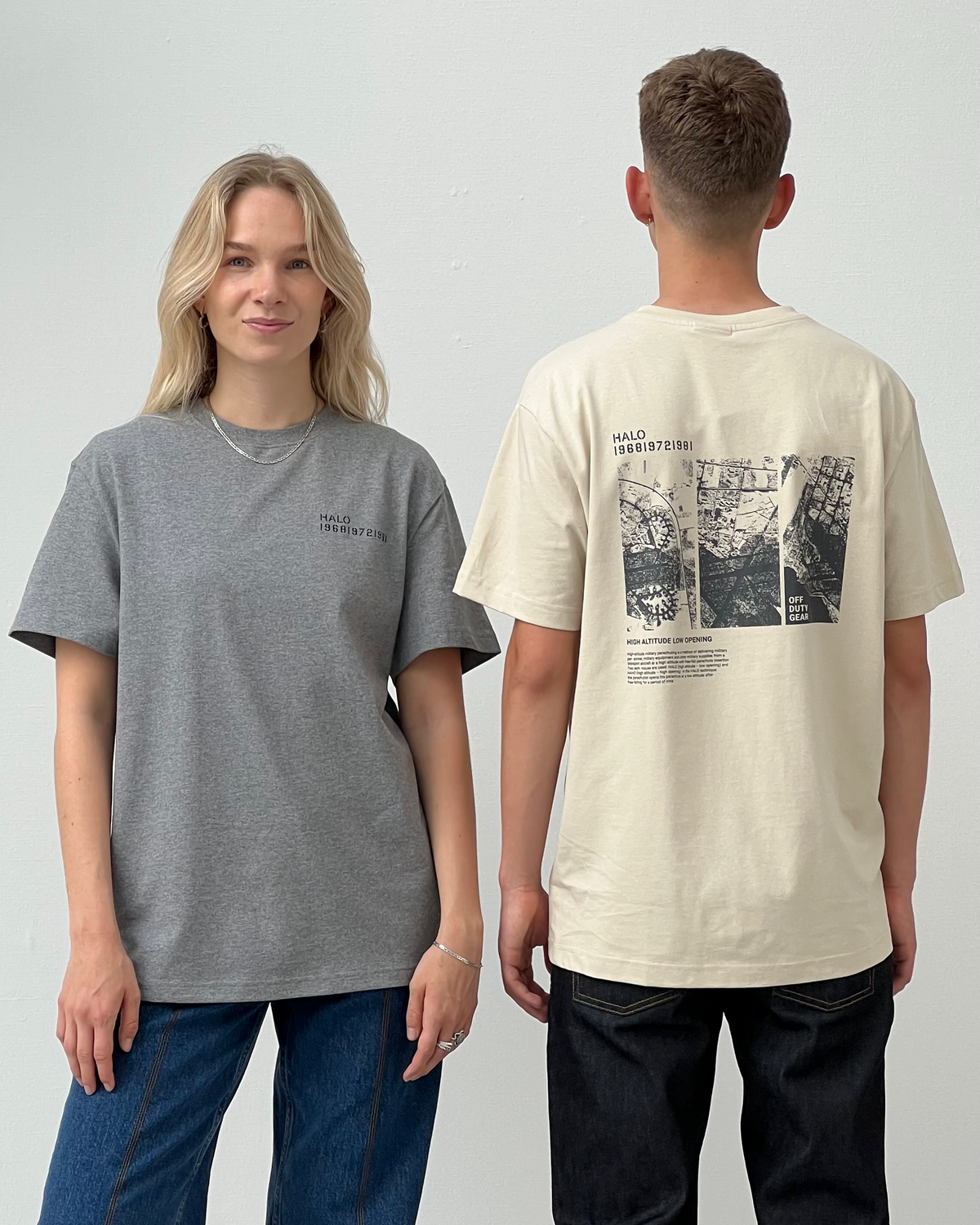 HALO Map T-shirt - Oyster Gray