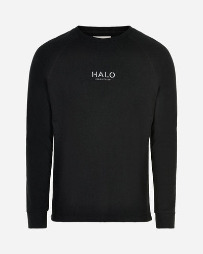 Halo Waffle Longsleeve - Black - Munk Store