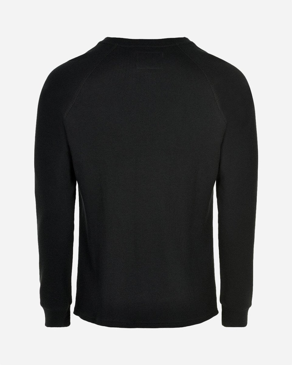 Halo Waffle Longsleeve - Black - Munk Store