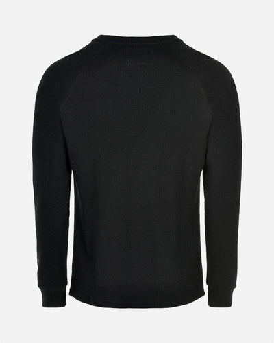 Halo Waffle Longsleeve - Black - Munk Store