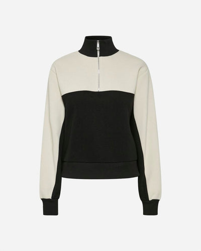 Helen CB Zipper Pullover - Black/Moonbean - Munk Store