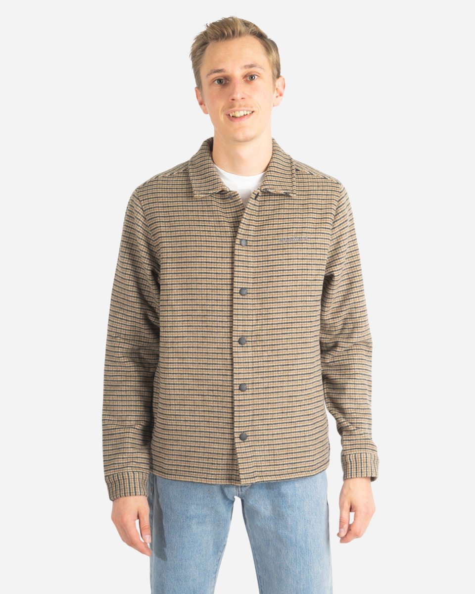 Jaxo Houndcheck Shirt - Camel/Brown - Munk Store