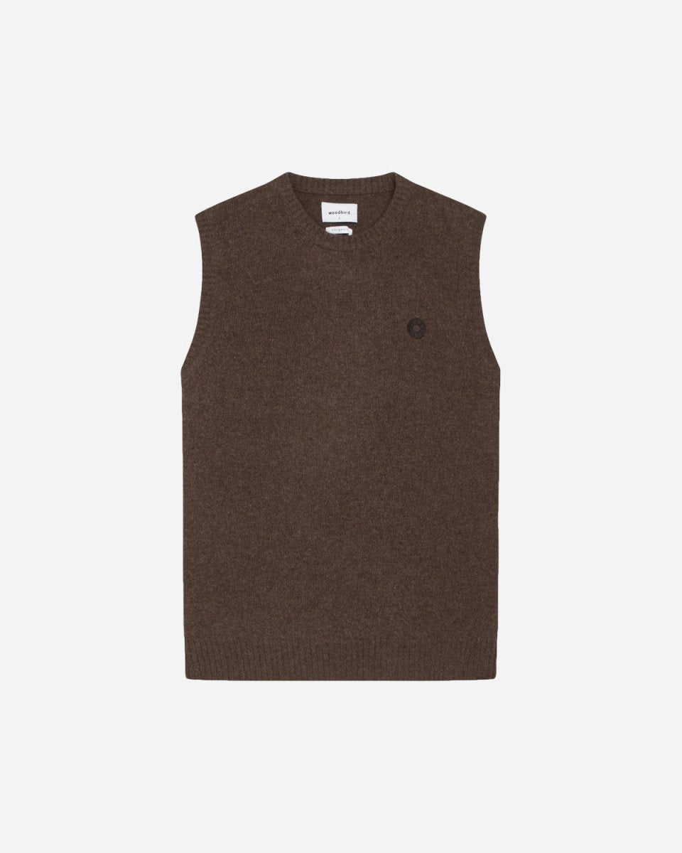 Karl Wool Vest - Brown Melange - Munk Store