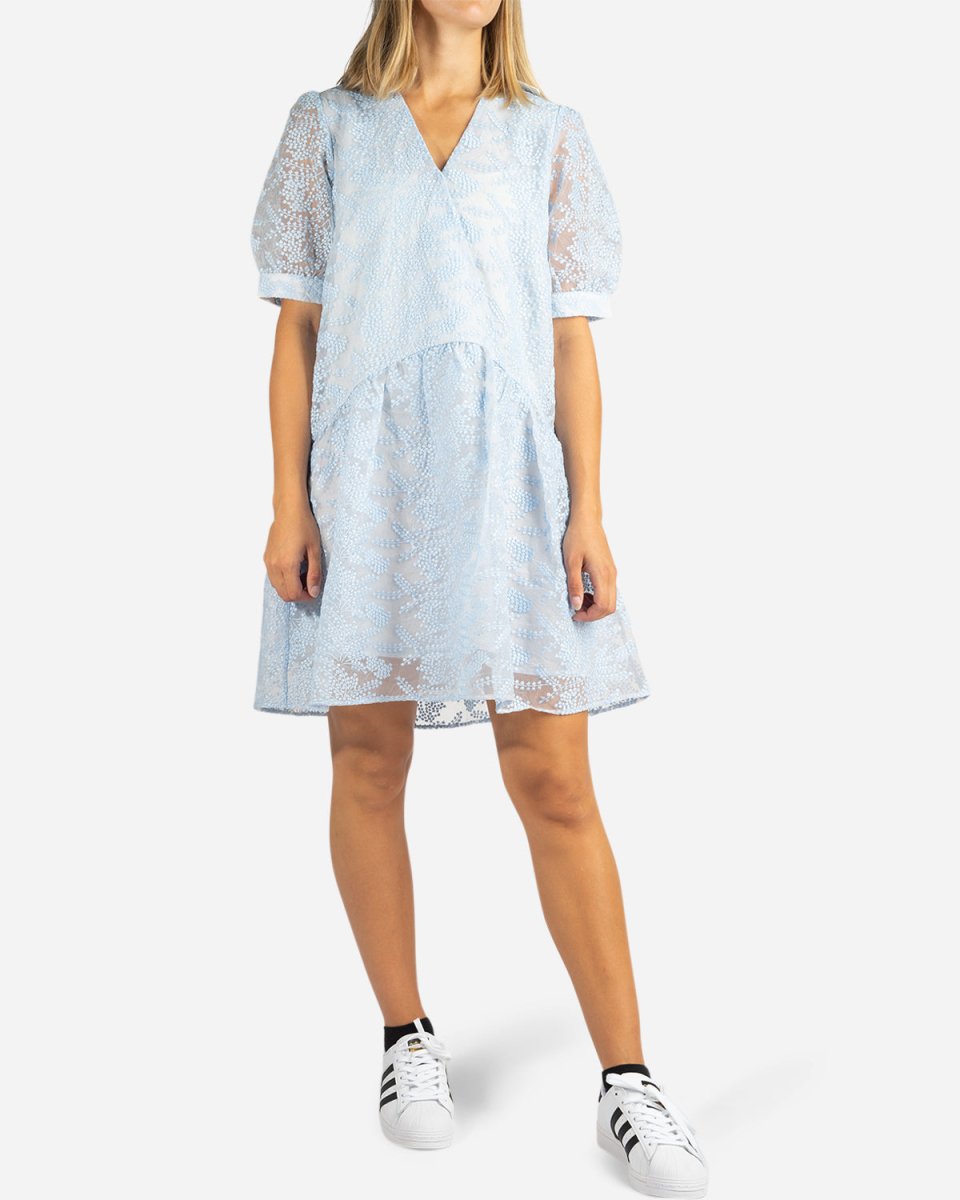 Leaf ss Dress - Light Blue - Munk Store