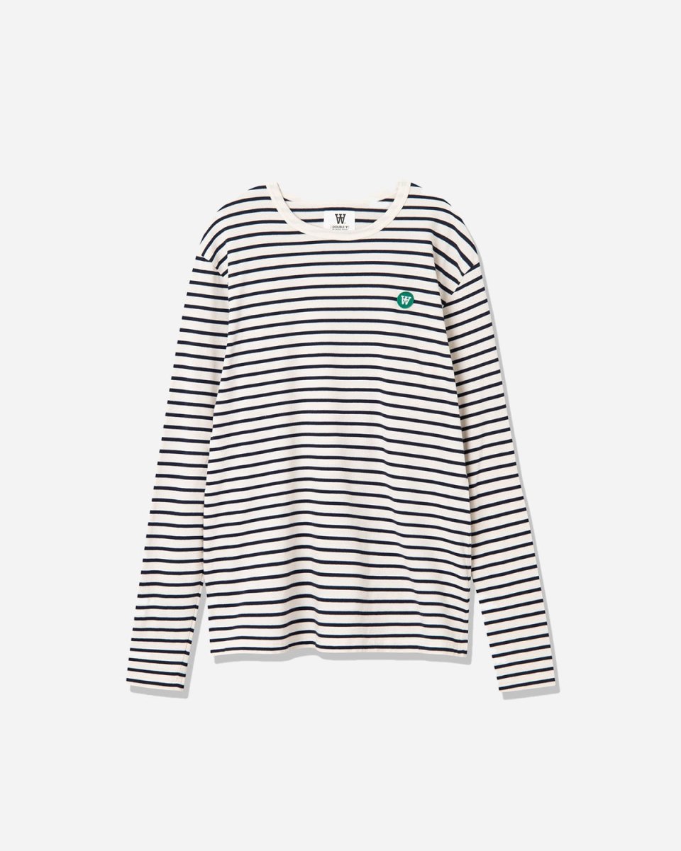 Mel stripe long sleeve - Off White/ Navy - Munk Store