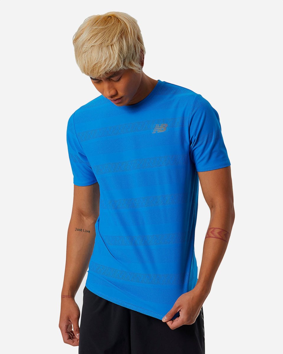 Mens Q Speed Jacquard Short Sleeve - Serene Blue - Munk Store