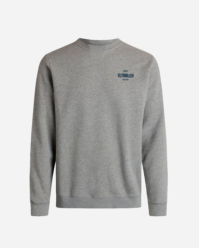 Mens Small Logo Crew - Grey Melange - Munk Store