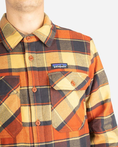 M's Insulated Fjord Flannel Jacket - Plots: Burnished Red - Munk Store
