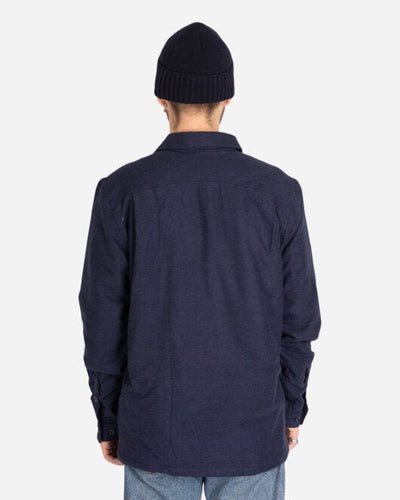 M's Insulated Fjord Flannel Jk - Navy Blue - Munk Store
