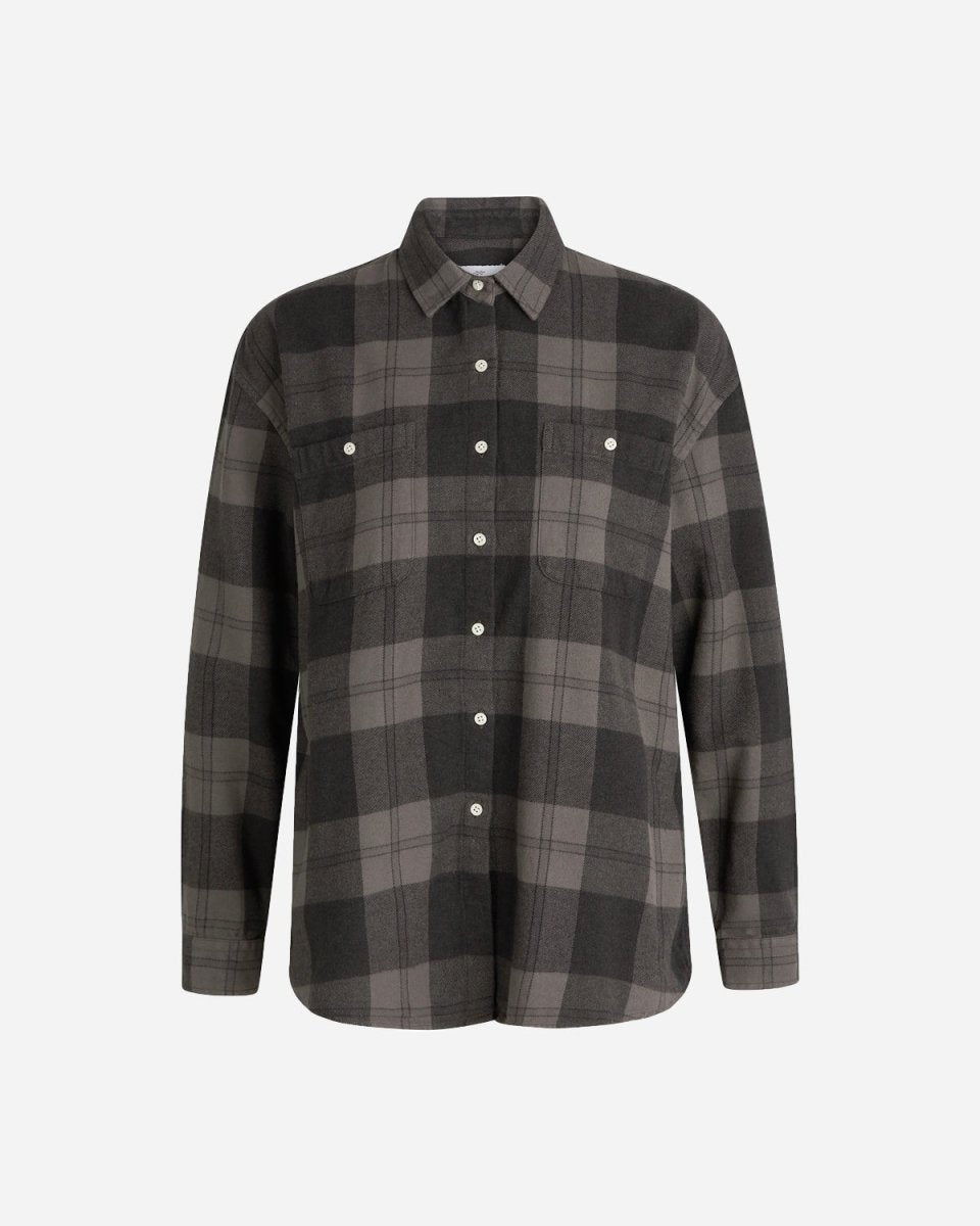 Mynthe Checked Shirt - Light grey/black - Munk Store