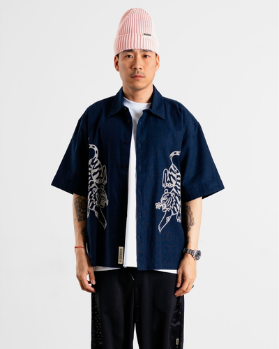 Wang Tiger Shirt - Navy