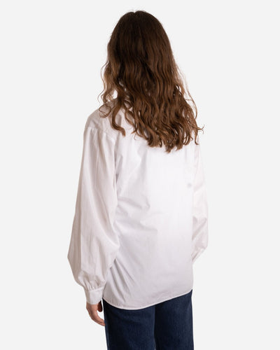 Oversized Overlap Blouse - White - Munk Store