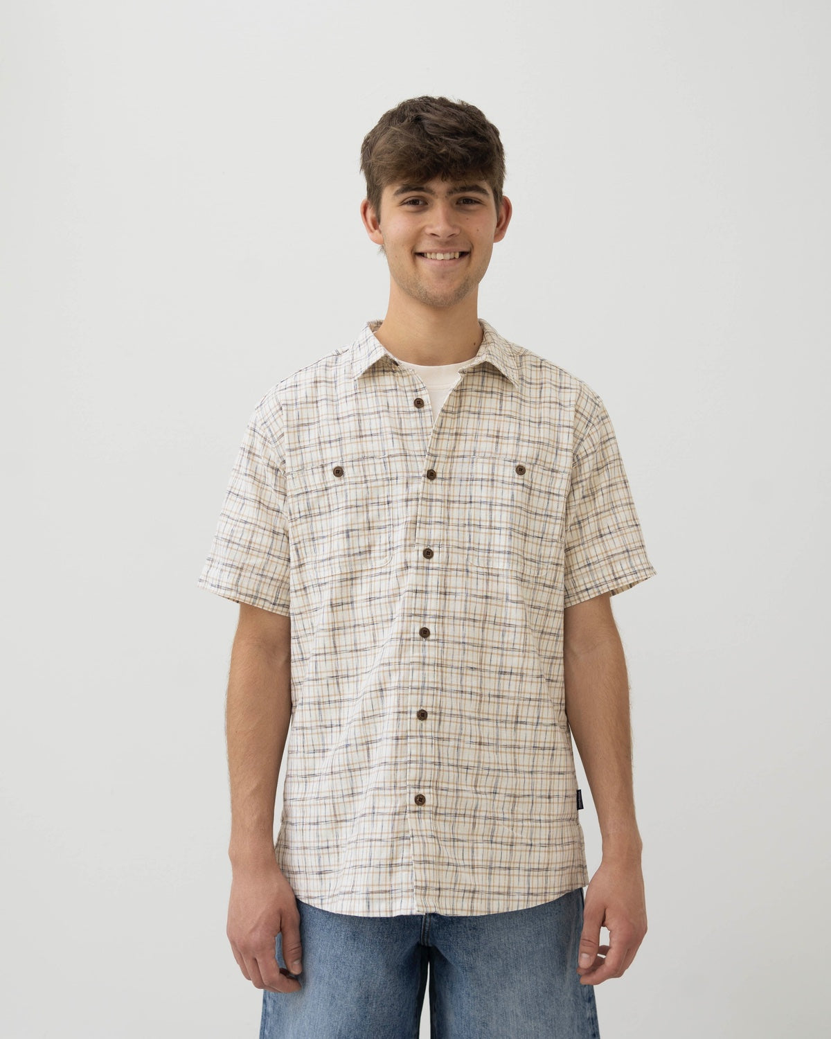 M's Back Step Shirt - Birch White