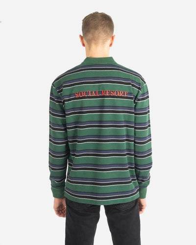 Polo Tee Long Sleeve - Multicolor Green - Munk Store