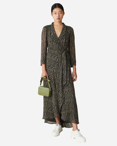 Printed Georgette Wrap Dress - Kalamata - Munk Store