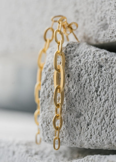 Row Chain Earrings - Guld - Munk Store