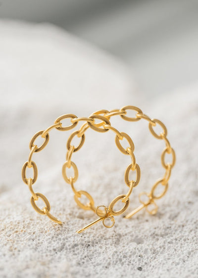 Row Chain Hoops - Guld - Munk Store