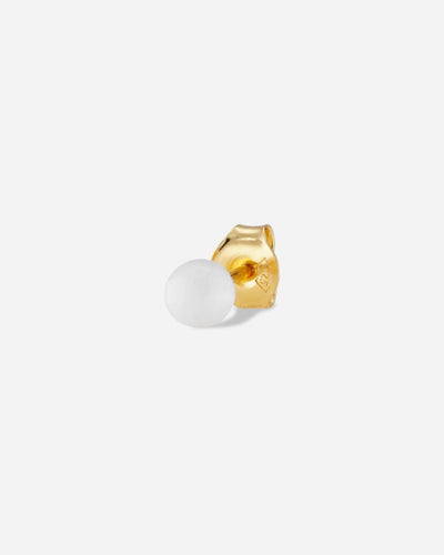 Splash Stud White Agate - Gold Pleated - Munk Store
