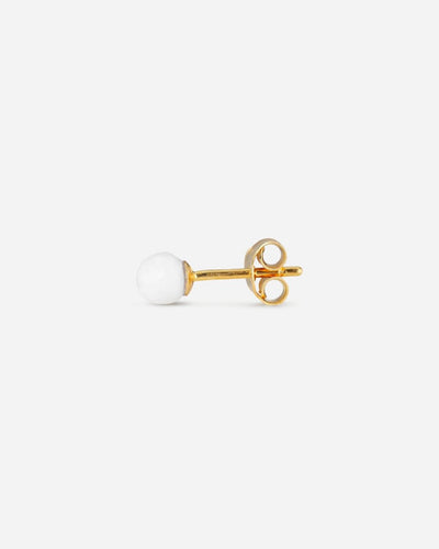 Splash Stud White Agate - Gold Pleated - Munk Store