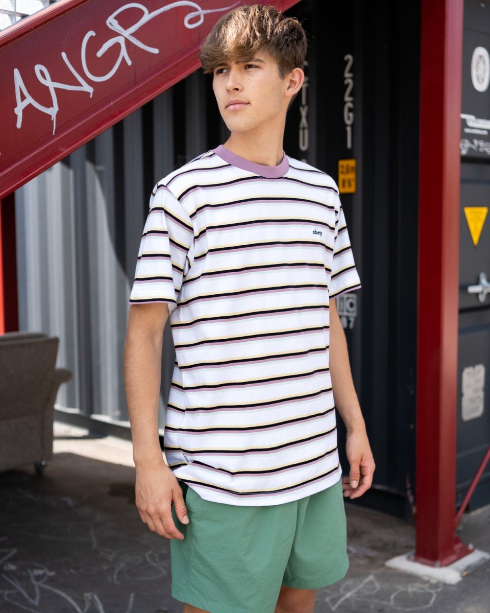 Streak Stripe Tee - White Multi - Munk Store