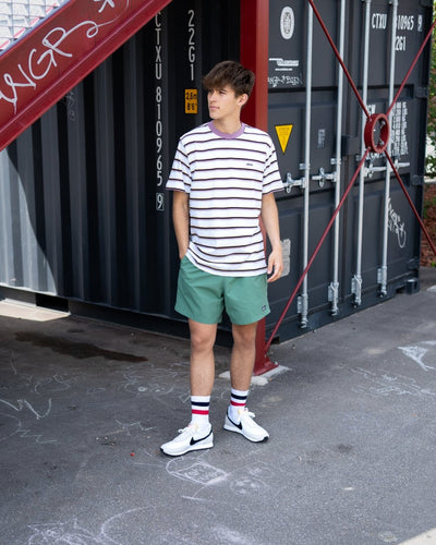 Streak Stripe Tee - White Multi - Munk Store
