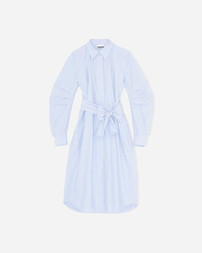 Stripe Cotton Dress - Brunnera Blue - Munk Store