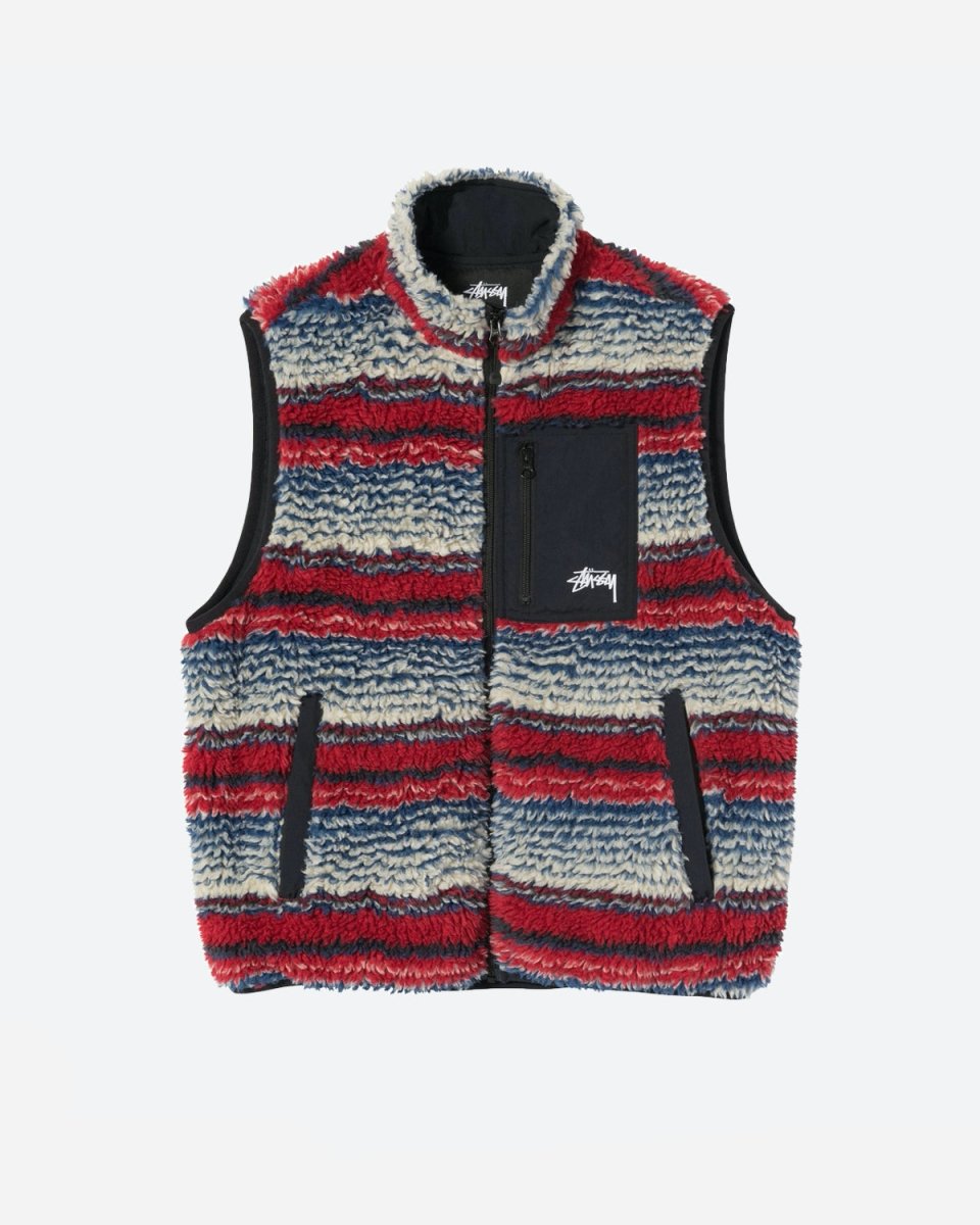 Striped Sherpa Vest - Multi - Munk Store