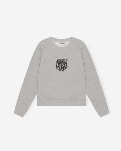 Isoli Raglan Solid Sweatshirt - Paloma Melange