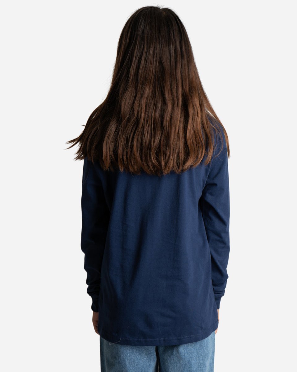 Teens L/S Graphic Organic T-Shirt - Navy - Munk Store