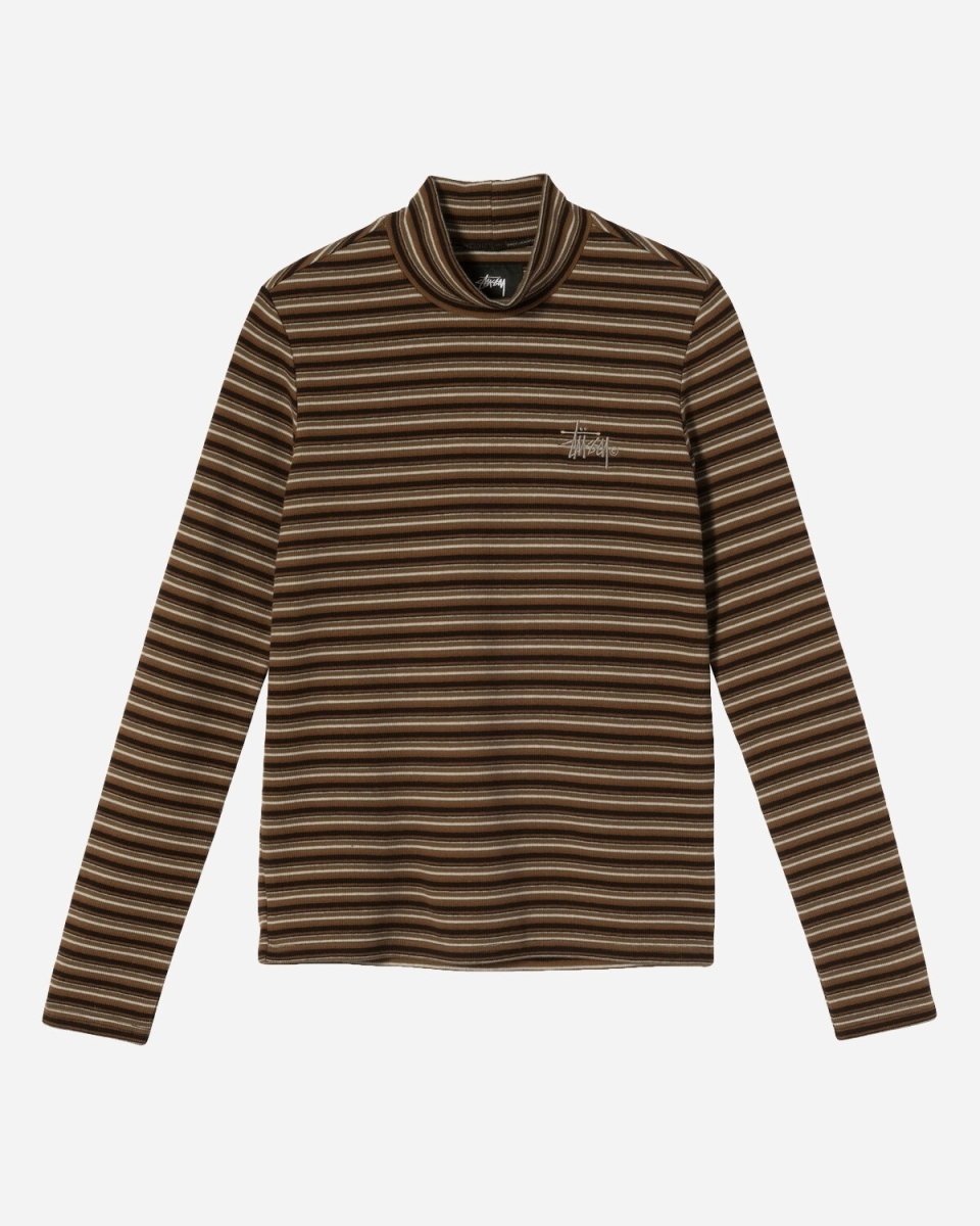 Toro Stripe Turtelneck - Brown - Munk Store