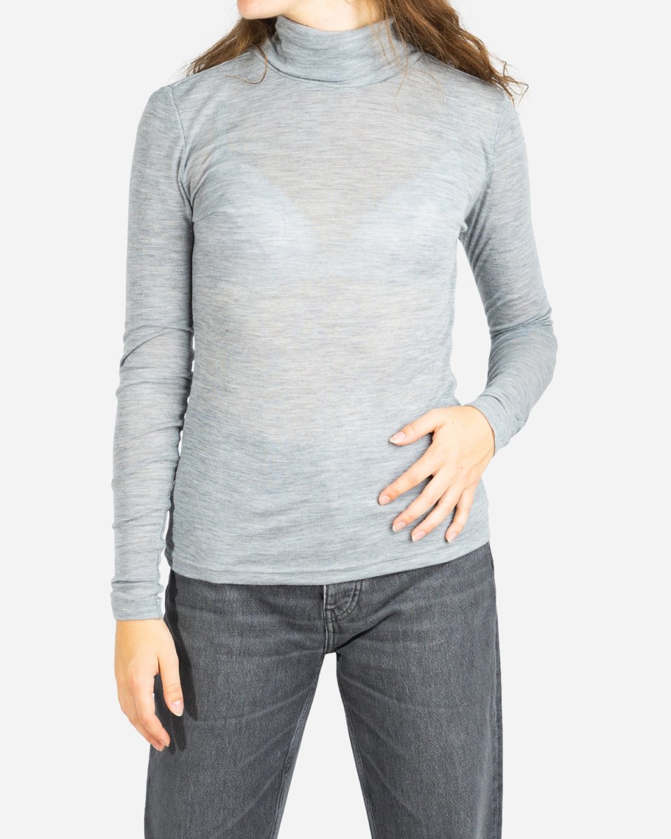 Wilma Rollneck - L.Grey Melange - Munk Store