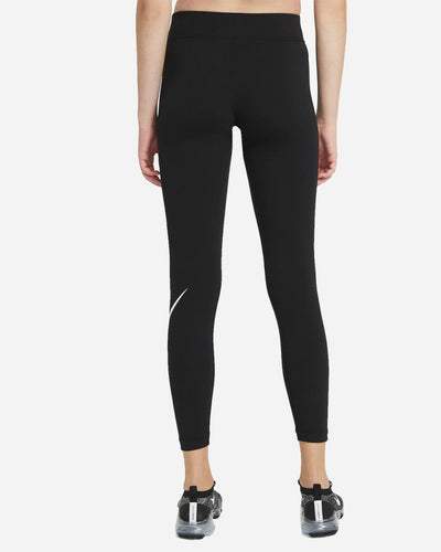 Women's Mid-Rise Swoosh Leggings - Black/White - Munk Store