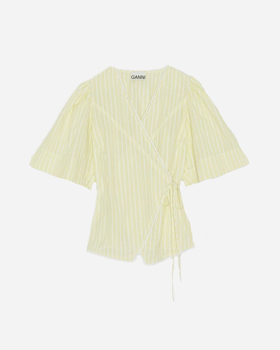 Wrap Blouse - Stripe Flan - Munk Store