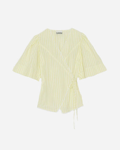 Wrap Blouse - Stripe Flan - Munk Store