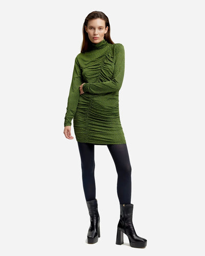 MiliaGZ Dress - Green/Black Logo - Gestuz - Munkstore.dk