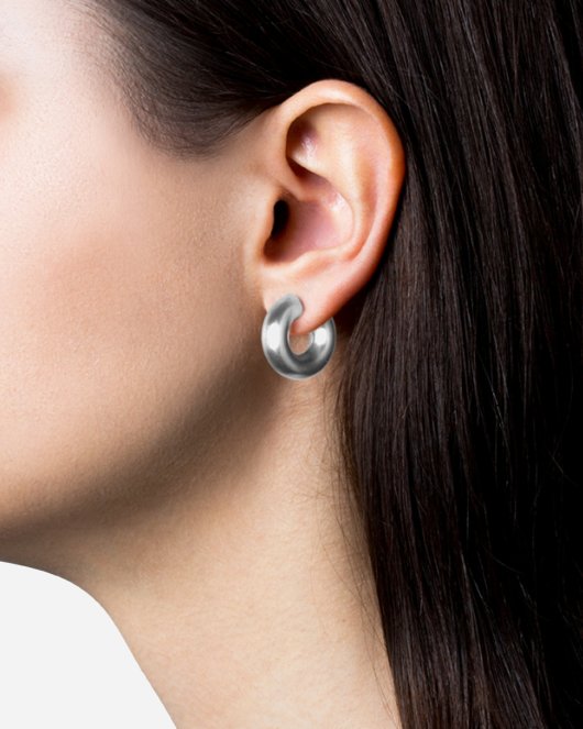 Mini Chunky Hoops - Sterling Silver | Smykker fra Jane Kønig - Munk Store